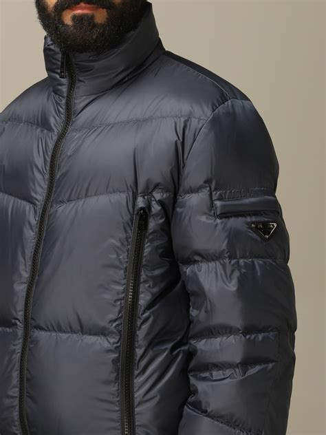 men prada leather jacket|prada down jacket men's.